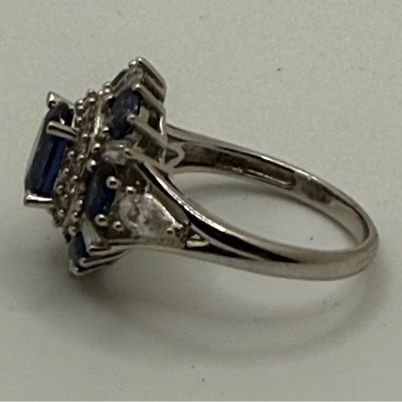 Vintage Sterling Silver Tourmaline Ring sz 10 - Picture 5 of 14